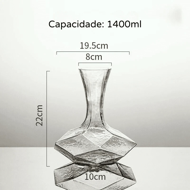 Decanter de Vinho Whisky Vidro Criativo Bar em Casa 1400ml - Imagem 10