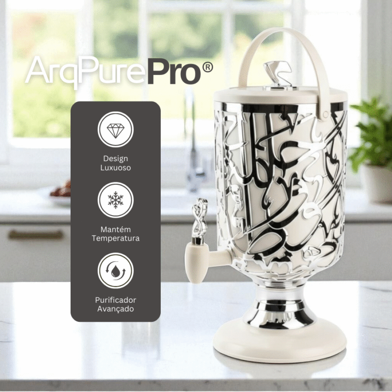 Dispensador Premium de 3 Litros 2 em 1 – ArqPure Pro® (Conserva & Purifica)