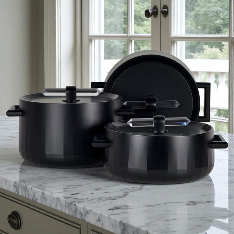 Conjunto Panelas de Luxo em Aço Inoxidável - HeatLock Pro™ - Imagem 10