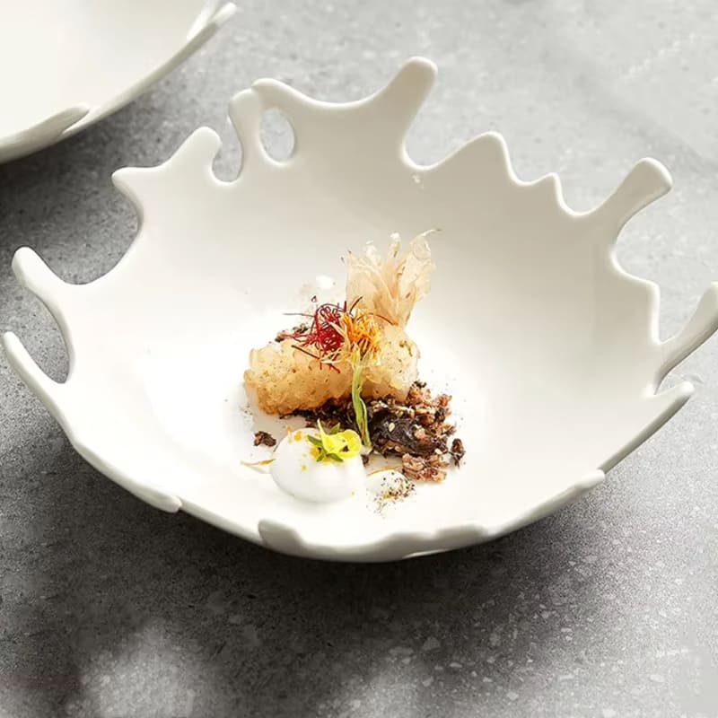 Saladeira Prato de Cerâmica Irregular Mesa Posta - Imagem 3