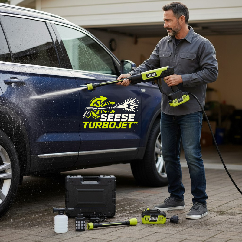 Alternative view of Lavadora Portátil de Alta Pressão SEESE TurboJet™ - Kit Completo Com Maleta e Bateria Recarregável